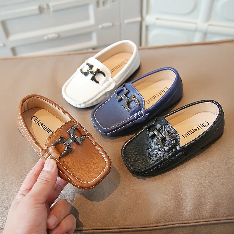 Boys Casual Flats Kids Leather Shoes